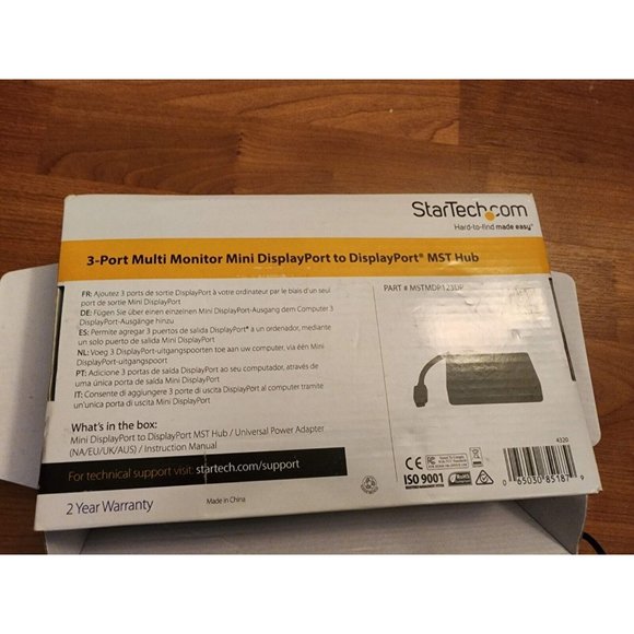 3-Port Multi Monitor Mini DisplayPort to DisplayPort MST Hub - Picture 2 of 2